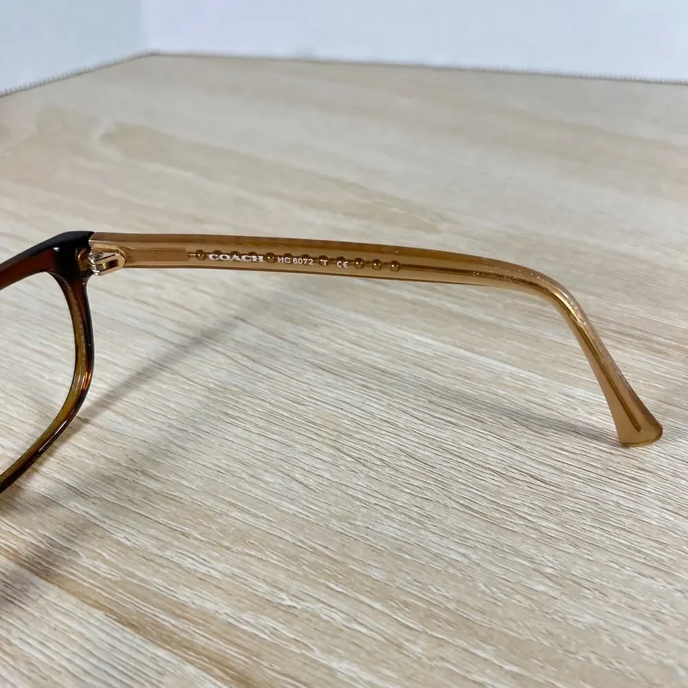Coach HC6072 5328 Eyeglasses Frames Only Brown Glitter/ Crystal LT 52-17-135